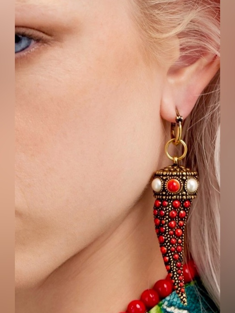 NWT Authentic Roberto Cavalli Dangling earrings with stones